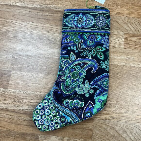 Vera Bradley Blue Rhapsody Christmas Stocking NEW - Picture 7 of 9